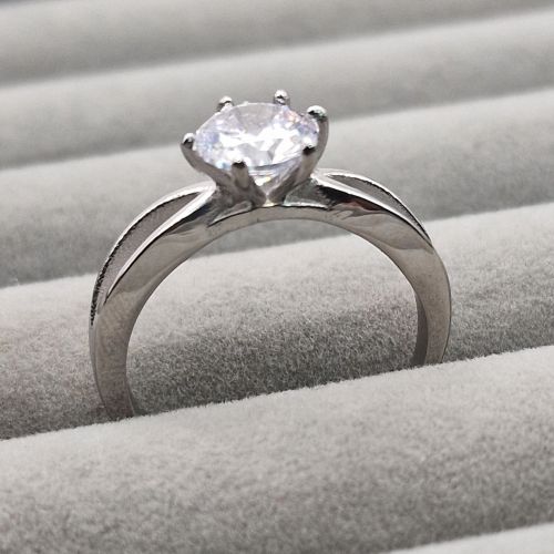 stainless solitaire ring side stainless steel solitaire ring