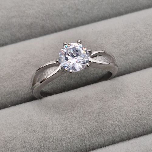 stainless solitaire ring stainless steel solitaire ring